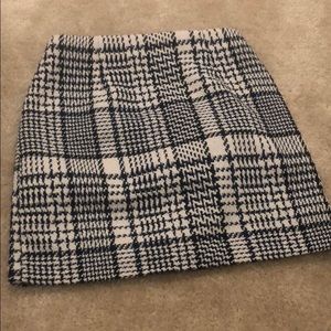 H&M Plaid tweed mini skirt